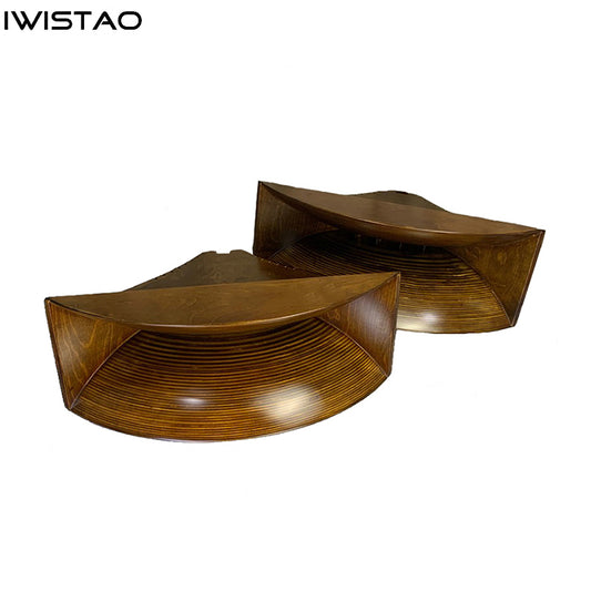 IWSITAO Customized 1 Pair TAD TH4001 Hyperbolic Stable Diffusion Empty Wooden Horn 2 Inches Throat Birch Plywood Wide 612MM with Adapter