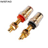 Lengthened Terminal Original CMC 858-L Speaker Terminals Amplifier Copper Gold Plated Overall Length 64mm Red and Black