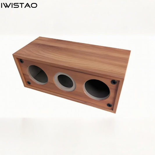 IWISTAO Dual 3 Inches Center Speaker Empty Cabinet 1 PC Speaker Enclosure  High Density Board HIFI Audio DIY front
