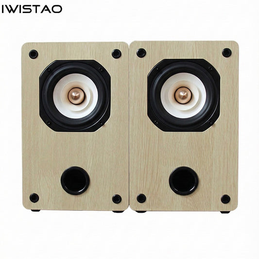 IWISTAO HIFI 4 Inches Full Range Speakers Stereo Monitor Bookshelf 4/8 ohms 55Hz-20KHz 88dB 2x25W