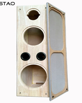 IWISTAO 1 PC 3 Way Speaker Empty Cabinet 8 Inch Passive Enclosure Solid Wood 18mm Labyrinth Structure HIFI DIY