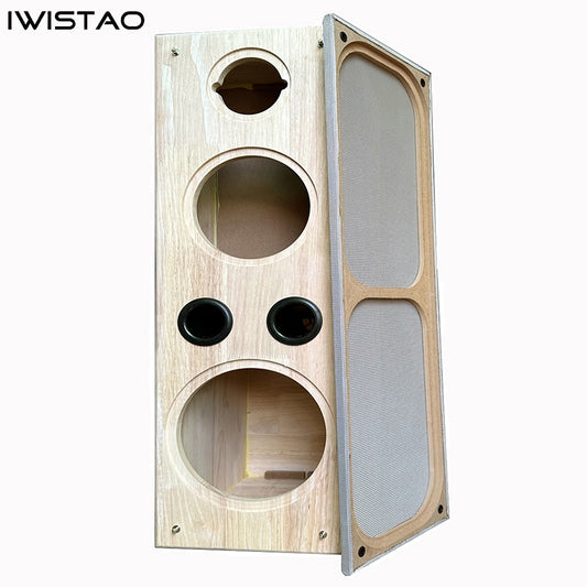 IWISTAO 1 PC 3 Way Speaker Empty Cabinet 8 Inch Passive Enclosure Solid Wood 18mm Labyrinth Structure HIFI DIY