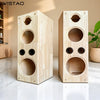 IWISTAO 1 PC 3 Way Speaker Empty Cabinet 8 Inch Passive Enclosure Solid Wood 18mm Labyrinth Structure HIFI DIY
