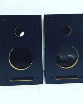 Inventory Clearance IWISTAO HIFI Labyrinth 2-way Empty Speaker Enclosure 4 Inch 1 Pair Full Range Tremble Bookshelf 15mm MDF Board