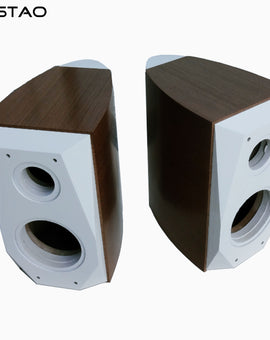 IWISTAO 6.5  Inch 2 Way Empty Speaker Cabinet 18L 1 Pair Drum Shape 18mm High-density Fiberboard Solid Veneer Inverted HIFI DIY