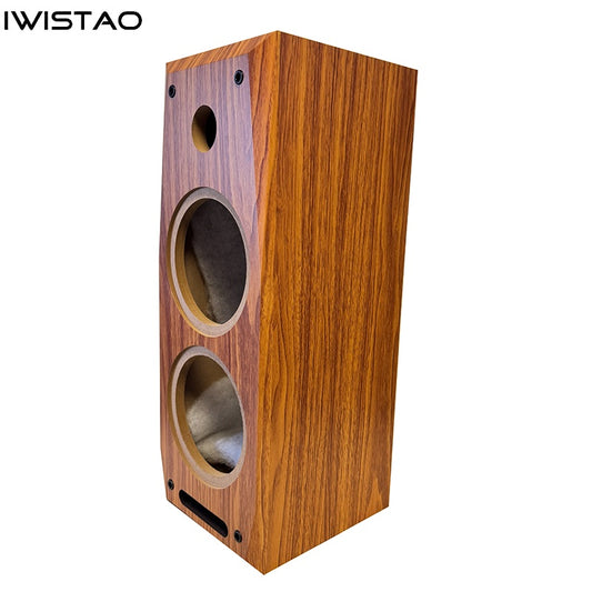 IWISTAO 1 Pair 3 Way Speaker Empty Cabinet Passive Speaker Enclosure 15mm High Density Board Labyrinth Structure Special Version for Gingko