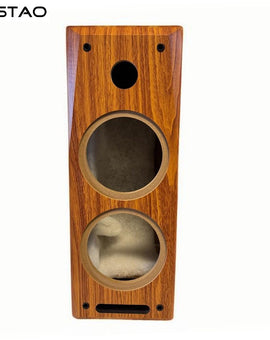 IWISTAO 1 Pair 3 Way Speaker Empty Cabinet Passive Speaker Enclosure 15mm High Density Board Labyrinth Structure Special Version for Gingko