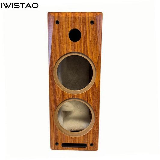 IWISTAO 1 Pair 3 Way Speaker Empty Cabinet Passive Speaker Enclosure 15mm High Density Board Labyrinth Structure Special Version for Gingko