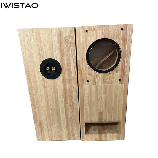 IWISTAO HIFI 4 Inches Full Range Speaker Heighten Empty Labyrinth Cabinet 1 Pair for Tube Amplifier