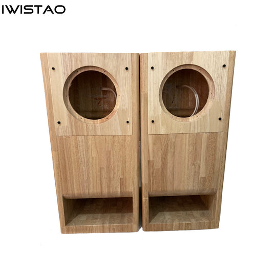 IWISTAO HIFI 4 Inches Full Range Speaker Heighten Empty Labyrinth Cabinet 1 Pair for Tube Amplifier