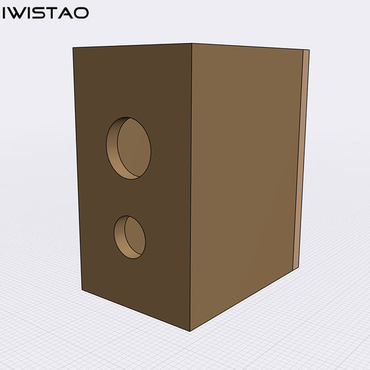 IWISTAO HIFI 5 Inches Full Range Speaker Empty Cabinet Solid Wood 1 Pair With Magnetic Grilles