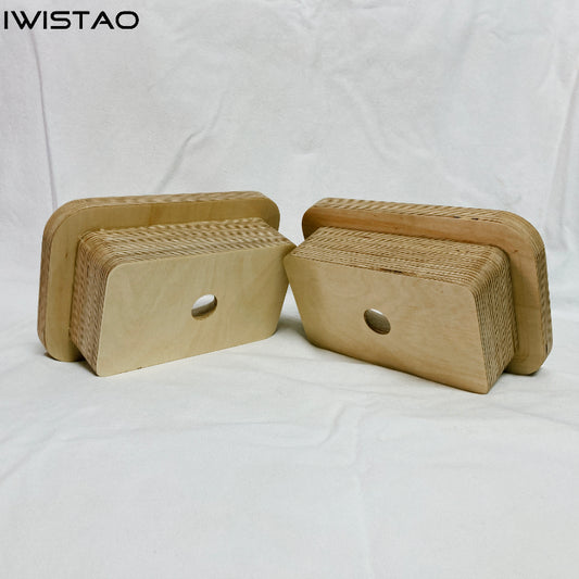 IWISTAO 1 Inch Throat Empty Speaker Horn Rectangle Horn Wide 230MM 1 Pair Birch Multilayer Board HIFI Audio DIY