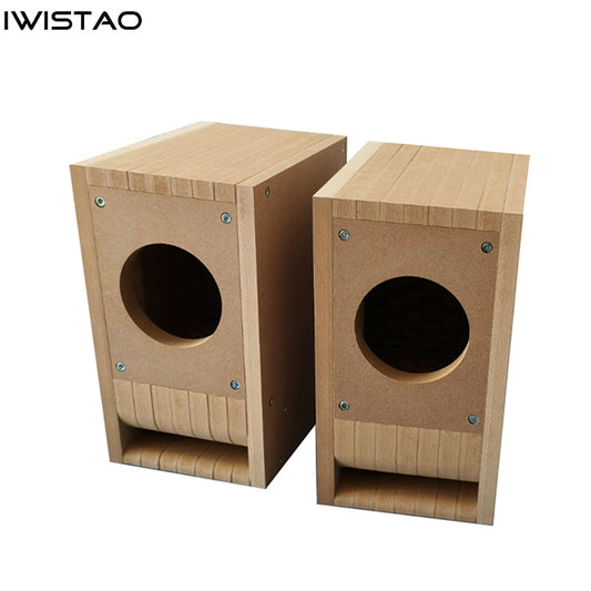 IWISTAO HIFI 空のスピーカー キャビネット キット ラビリンス構造高密度繊維板フル レンジ用