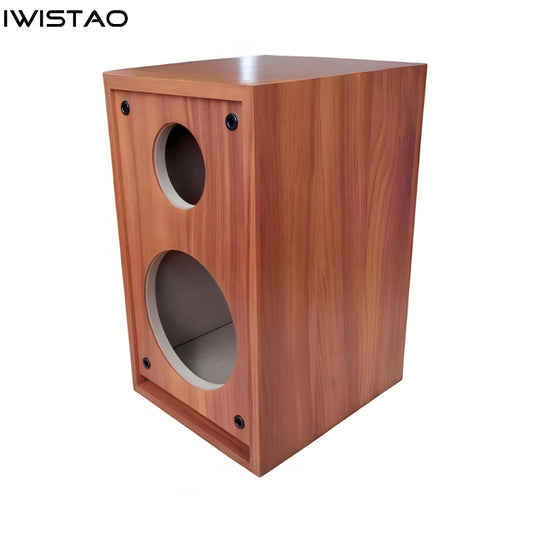 IWISTAO 2 Way 6.5 Inch Labyrinth Empty Speaker Cabinet Enclosure 1 Pair 7-shaped Structure HIFI Audio DIY