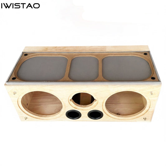 IWISTAO 6.5 Inch Double Bass 4 Inch Treble Center Speaker Empty Solid Wood 5.1 Home Theater 22L