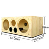 IWISTAO 6.5 Inch Double Bass 4 Inch Treble Center Speaker Empty Solid Wood 5.1 Home Theater 22L