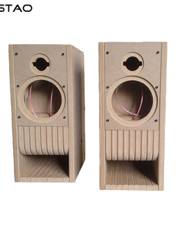 IWISTAO HIFI 4~6 インチ フルレンジ スピーカー 空のキャビネット キット 1 ペア MDF ラビリンス構造