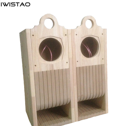 IWISTAO HIFI 2 Ways 4~6 Inches Empty Cabinet Kits 1 Pair MDF Labyrinth Structure External Tweeter