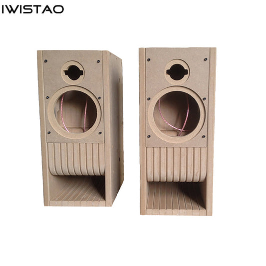 IWISTAO HIFI 2 Ways 4~6 Inches Empty Cabinet Kits 1 Pair MDF Labyrinth Structure External Tweeter