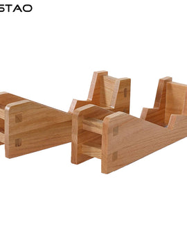 IWISTAO Speaker Stand for Center Speaker Solid Wood Tenon Construction 1 Pair HIFI Audio
