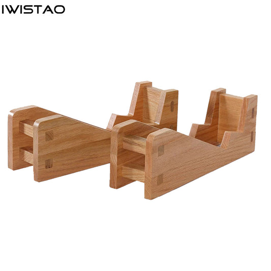 IWISTAO Speaker Stand for Center Speaker Solid Wood Tenon Construction 1 Pair HIFI Audio