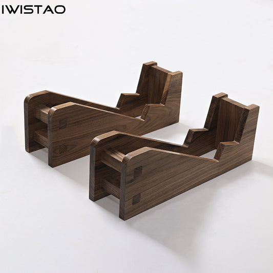 IWISTAO Speaker Stand for Center Speaker Solid Wood Tenon Construction 1 Pair HIFI Audio