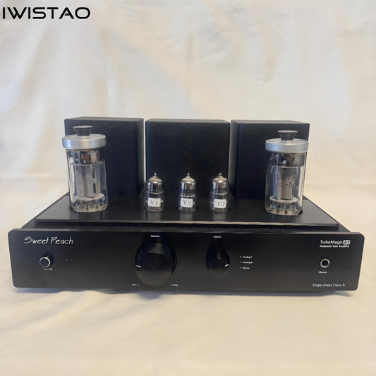 IWISTAO Tube Amplifier FU50 2x13W Triode Connection Class A Signal-ended MM With Phono Preamp Headphone Output front