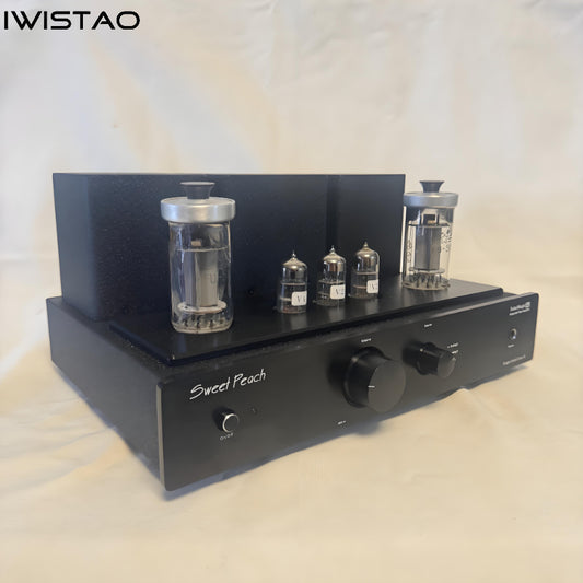 IWISTAO Tube Amplifier FU50 2x13W Triode Connection Class A Signal-ended MM With Phono Preamp Headphone Output side view