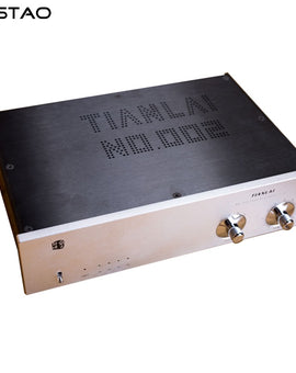 IWISTAO vacuum tube preamplifier with Matisse circle on a white background