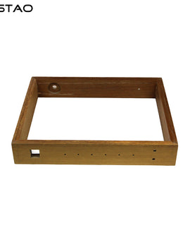 IWISTAO DIY Wooden Casing for Tube Amplifier Chassis 480X380X80 Teak Wood Top Down Aluminum Plate