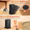 1200W Electric Space Heater Electric PTC Heater Fan Fast Heating Up Overheating Protection Home Desk Heater For Room Black