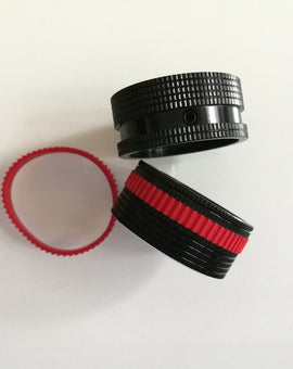 IWISTAO ソリッド ポテンショメータ ノブ 全アルミニウム HIFI アンプ ボリューム OD40mm H18mm アルマイト ブラック DIY
