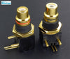 Extra-thick RCA Jack  24K Brass Gold-plated Inserted PCB Thickness 4mm Superior Performance 1 Pair HIFI Audio