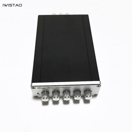 IWISTAO HIFI 디지털 앰프 2.1 2x50W + 100W TPA3116D2 서브우퍼 전원 어댑터 포함 없음 알루미늄 케이스 실버 화이트