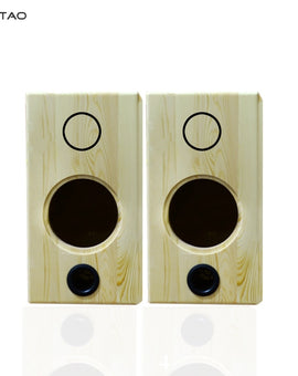 IWISTAO 6.5 Inch Empty Speaker Enclosure 2 Way Solid Pine Wood Retro Classic Front Inverted Subwoofer HIFI Bookshelf DIY