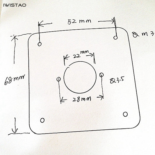 IWISTAO 1.5MM Littl 9ピンチューブ 銅メッキ ショックアブソーバープレート 6N2 12AX7 EL84用