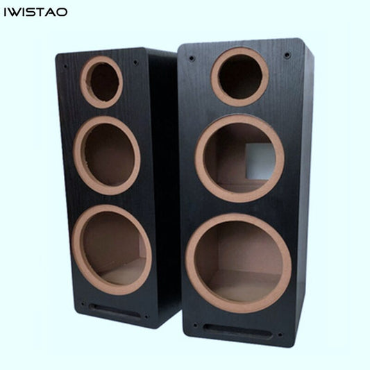 IWISTAO 1 PC 3 Way Speaker Empty Cabinet 8 Inch Passive Enclosure Wood 15mm High Density Board Labyrinth Structure HIFI DIY