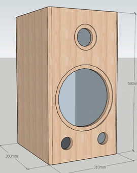 IWISTAO 1 PC  HIFI 2 Way 10 Inches Solid Wood Empty Speaker Cabinet Volume 46L for Tube Amplifier