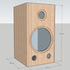 IWISTAO 1 PC  HIFI 2 Way 10 Inches Solid Wood Empty Speaker Cabinet Volume 46L for Tube Amplifier