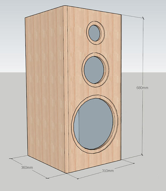 IWISTAO 1PC  HIFI 3 Way 10 Inches Solid Wood Empty Speaker Cabinet Volume 55L for Tube Amplifier