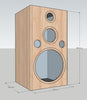 IWISTAO 1PC  HIFI 3 Way 12 Inches Solid Wood Empty Speaker Cabinet Volume 78L Front Inverted for Tube Amplifier