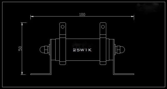 IWISTAO 1pc 25 Watt Non-inductive Wire Wound Resistor 300B 2A3 Cathode Resistor