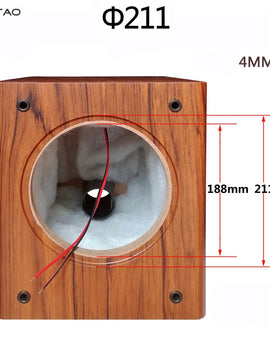 IWISTAO 1pc Bass 8 Inches Speaker Empty Cabinet Passive Speaker Enclosure Wood 18mm High Density MDF Board Volume 20L DIY