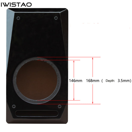 IWISTAO 2 Way 6.5 Inch Labyrinth Empty Speaker Cabinet Enclosure 1 Pair Varnished Panel 7-shaped Structure HIFI Audio DIY