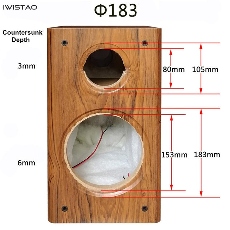 IWISTAO 2 Way 6.5 inches Speaker Empty Cabinet Passive Speaker ...