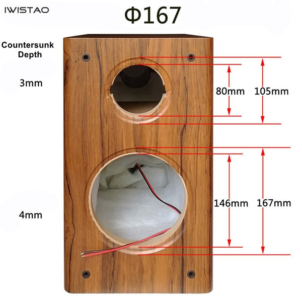 IWISTAO 2 Way 6.5 inches Speaker Empty Cabinet Passive Speaker ...