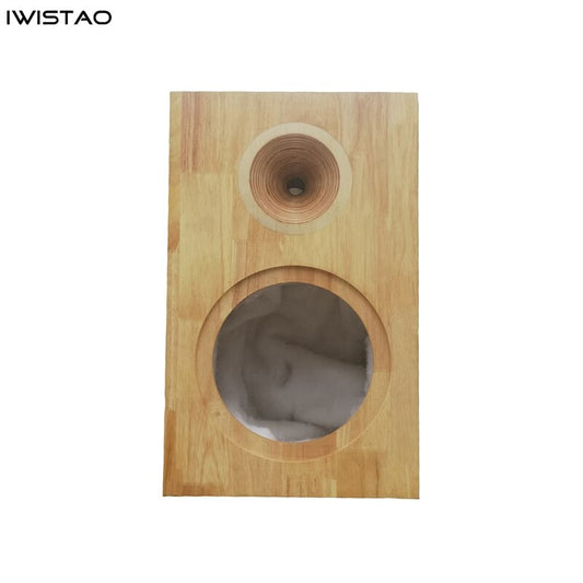 IWISTAO 2 Ways 빈 스피커 캐비닛 1 쌍 솔리드 우드베이스 6.5 인치 및 자작 나무 트위터 혼 사용자 정의 구멍 HIFI DIY
