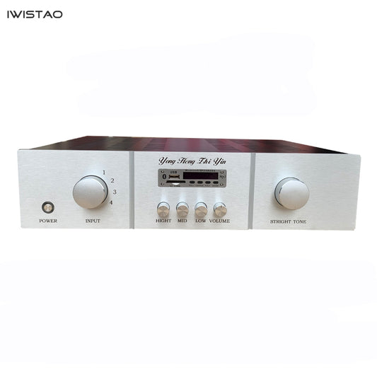 IWISTAO 2X300W HIFI Stereo Discrete Component Power Amplifier Bluetooth 4.2 Support WVA, FLCA, APE