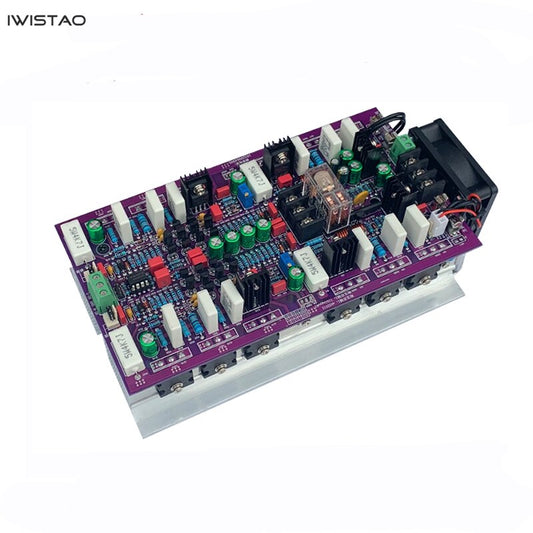 IWISTAO 2X300W HIFI Stereo Discrete Component Power Amplifier Finish Board Differential Amplification Input WY2963/WK5688 Output