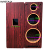 IWISTAO 3 Way 8 Inches Speaker Empty Cabinet 1 PC Speaker Enclosure 15mm High Density Board Labyrinth Structure HIFI Audio DIY